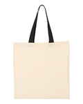 Q-Tees QTB6000 - Economical Tote with Contrast-Color Handles